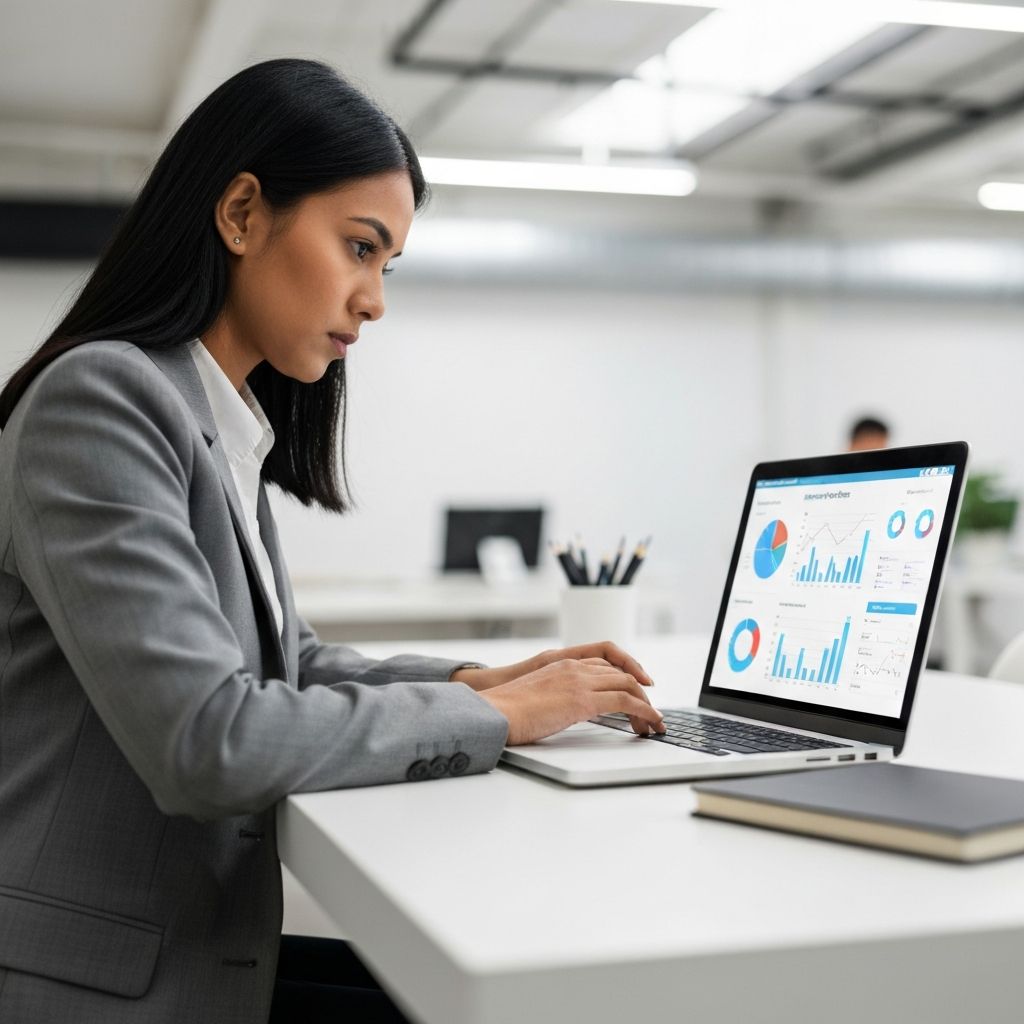 Founder analyzing startup metrics